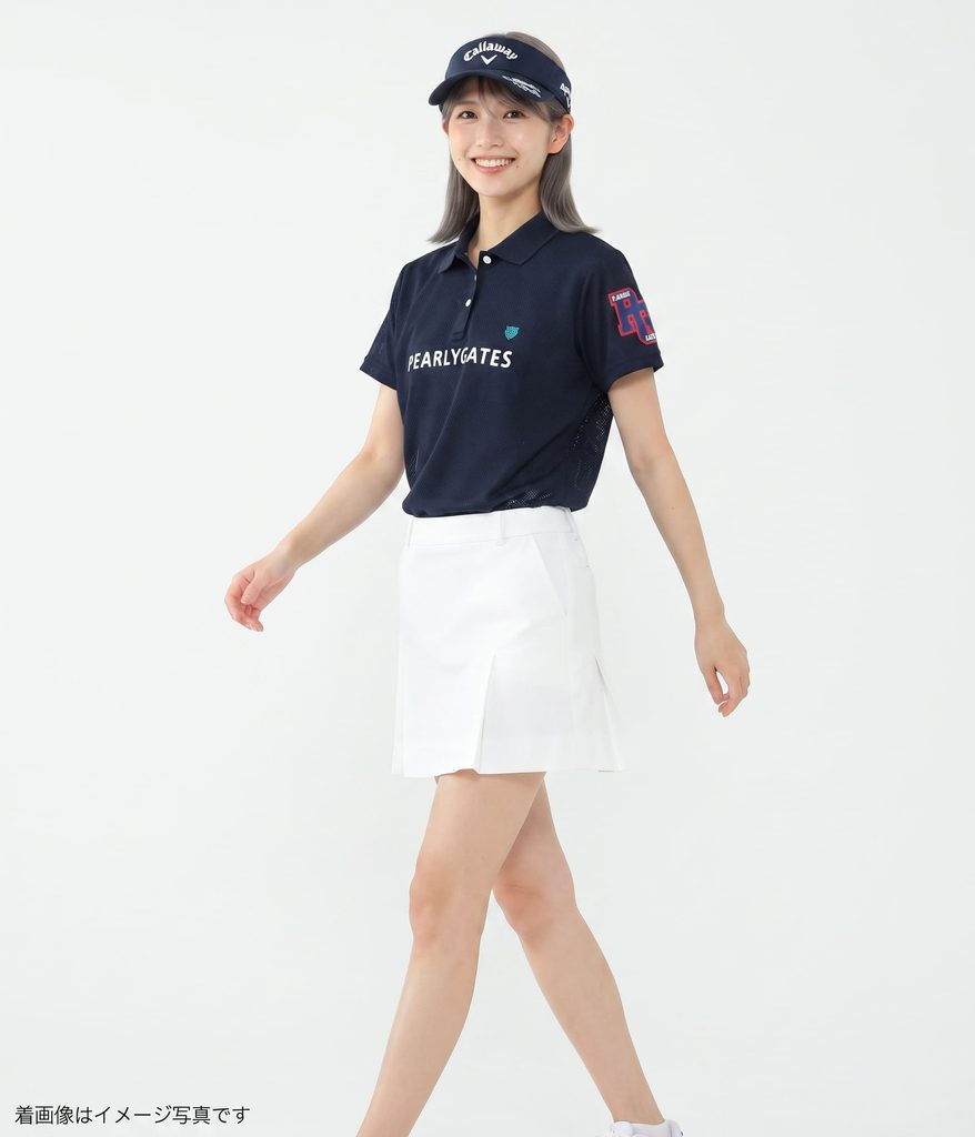 吉田鈴着用ゴルフウェアの着用イメージ